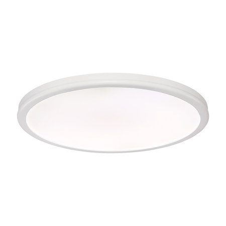 DWELED Geos 15in LED Round Low-Profile Flush Mount 2700K in White FM-46